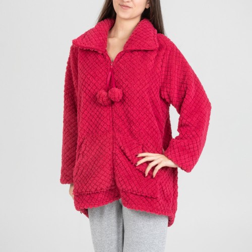 Bata Corta Mujer Pettrus Polar Invierno Suave