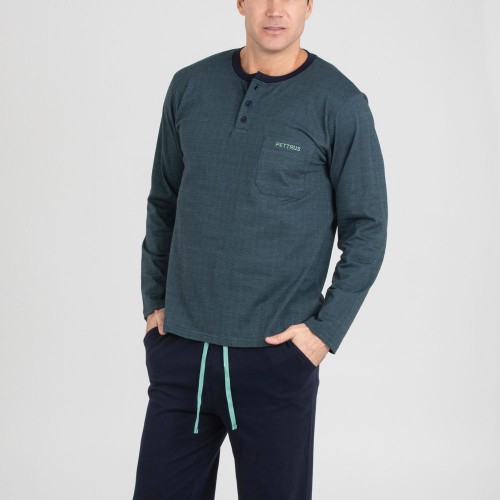 Pijama Hombre Pettrus Punto Algodón - Confort y Calidad Superior