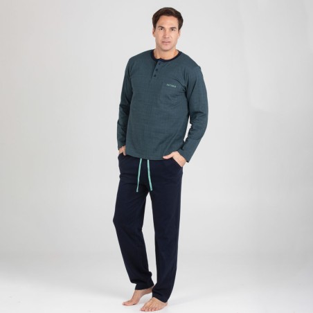 Pijama Masculino Pettrus Transpirable 100% Algodón de Punto