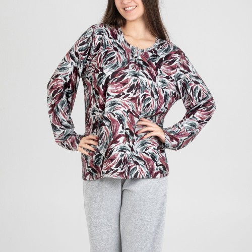 Pijama Mujer Pettrus Punto Ligero y...