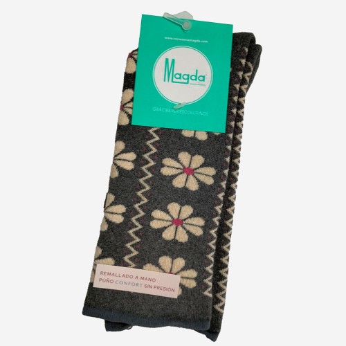 Calcetines Flor de Algodón con Rizo Mujer Sin Costuras y Anti-Presión