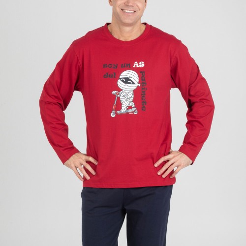Pijama Pettrus con Puños y Bolsillos para Hombre - Algodón Natural
