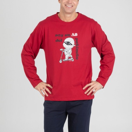 Pijama Pettrus con Puños y Bolsillos para Hombre - Algodón Natural
