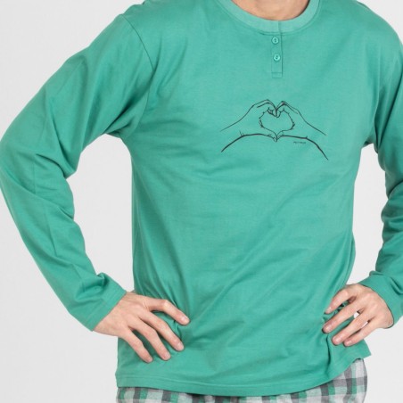 Pijama de Invierno Pettrus Cuadros Clásicos y Algodón Natural 100%
