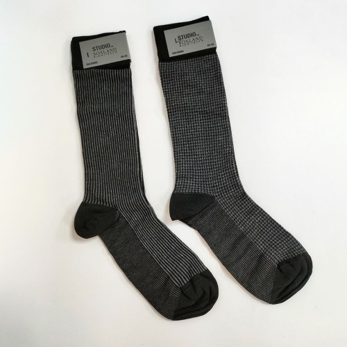 Pack 2 Calcetines Hombre Soxland Pata de Gallo y Listado Fino