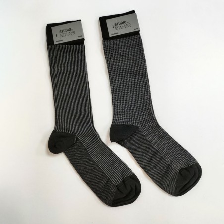 Pack 2 Calcetines Hombre Soxland Pata de Gallo y Listado Fino