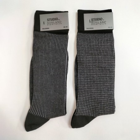 Pack 2 Elegantes Calcetines Caballero Soxland Estampados