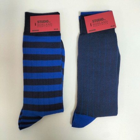 Pack 2  Calcetines Caballero Soxland Estampado Rayas