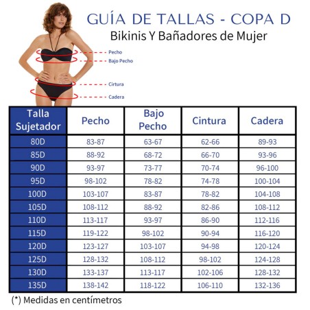 Bañador Escote pico con Copas Internas Docor Tribal