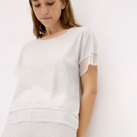 Pijama de Suave Viscosa Pantalón Capri Ysabel Mora
