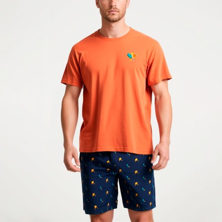 Pijama de Hombre Algodón Motivo Pádel - Dark Elephant Verano