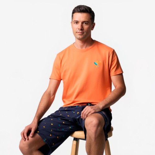 Pijama Verano de Hombre Dark Elephant...