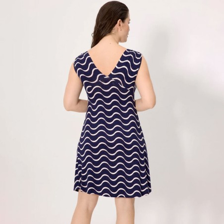 Vestido Corto de Verano Ysabel Mora con Escote Pico y Fruncido
