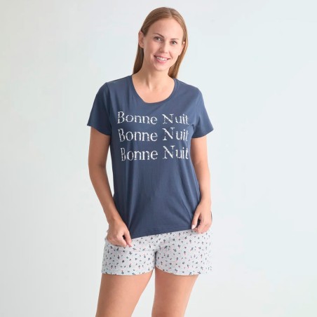 Pijama de Verano dos Piezas de Algodón para Mujer Diassi "Bonne Nuit"