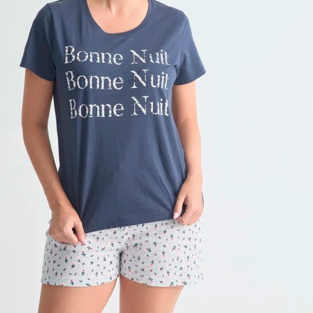 Pijama de Verano dos Piezas de Algodón para Mujer Diassi "Bonne Nuit"