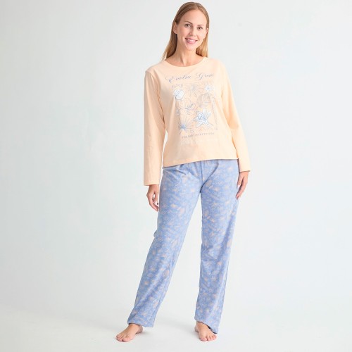Pijama Largo de Entretiempo Floral...
