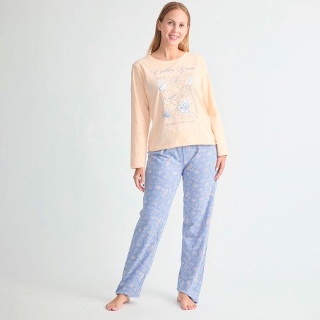 Pijama Largo de Entretiempo Floral Diassi Botanical