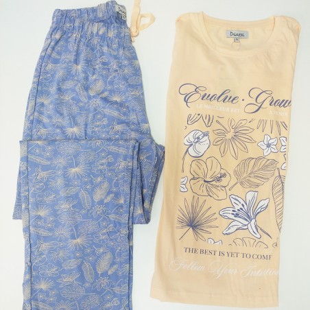 Pijama Largo de Entretiempo Floral Diassi Botanical
