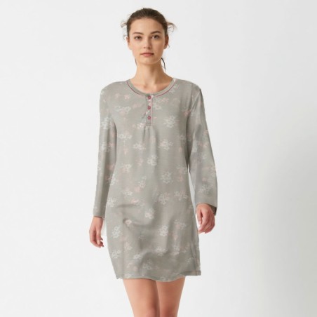 Camisón Mujer Promise Suave y Cálido con Estampado Floral