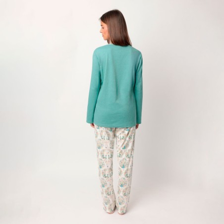 Pijama Admas de Punto de Algodón cuello pico