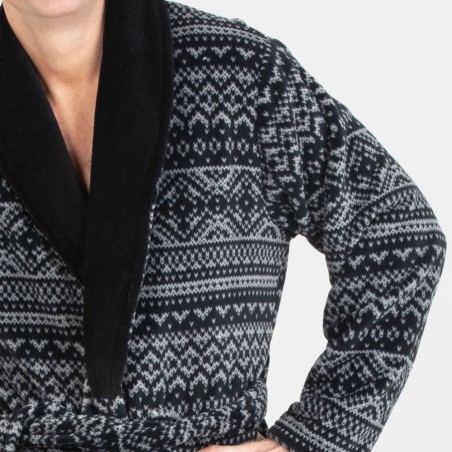 Bata Larga de Hombre Pettrus con Estampado invernal