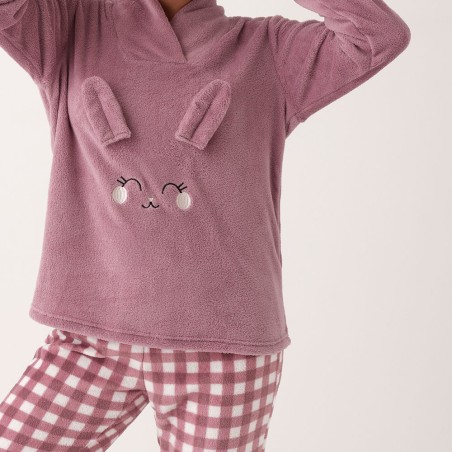 Pijama Promise Polar cuello cruzado Look Divertido con Diadema de Regalo